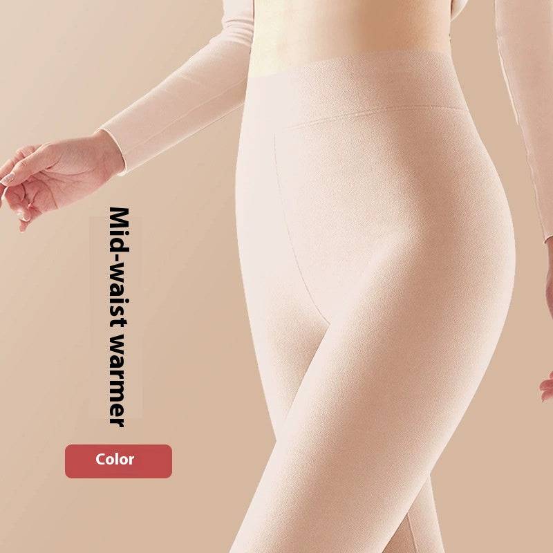 Solid Color High Waist Women's Thermal Underwear Pant - Xmaker