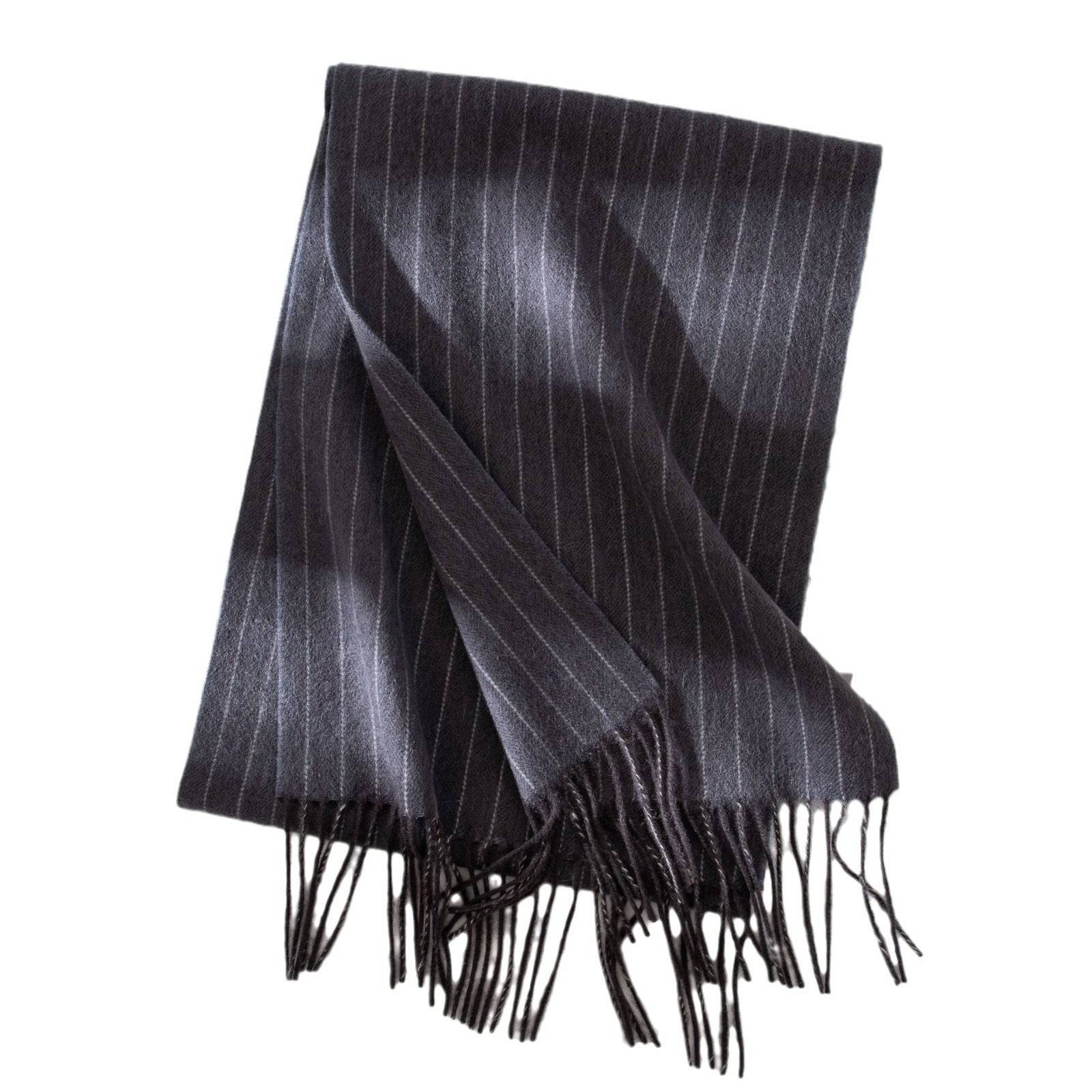 Women's Wool Scarf Striped Long Warm Shawl - Xmaker