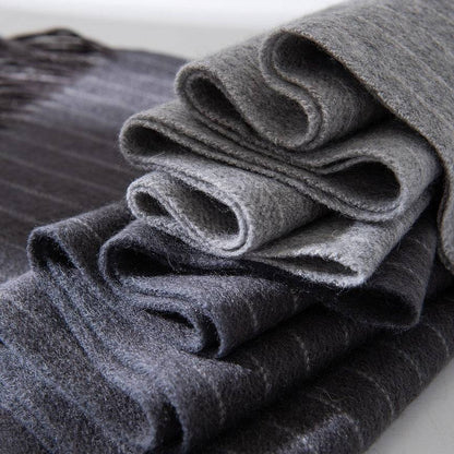 Women's Wool Scarf Striped Long Warm Shawl - Xmaker