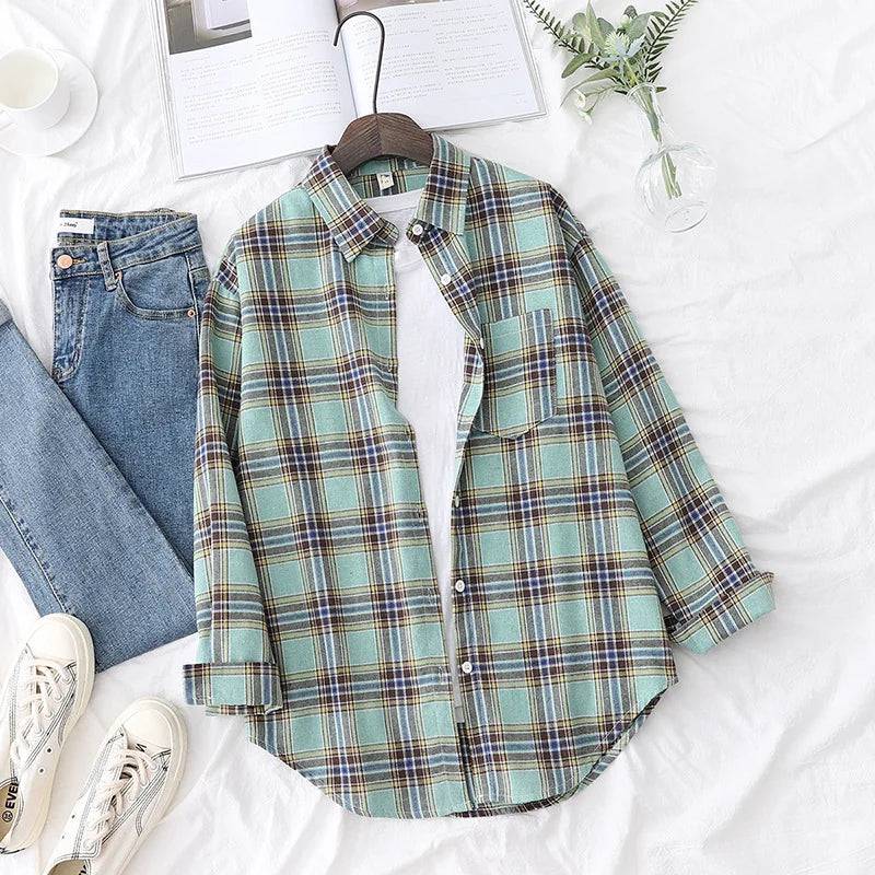 Women's Flannel Plaid Shirt - Xmaker