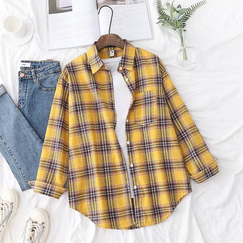 Women's Flannel Plaid Shirt - Xmaker