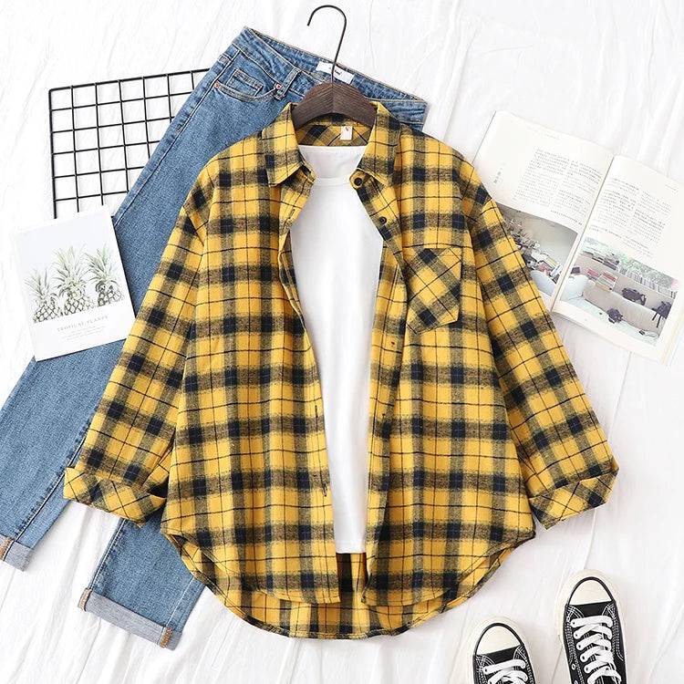 Women's Flannel Plaid Shirt - Xmaker