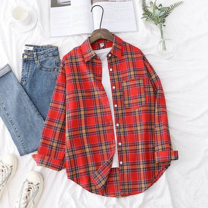 Women's Flannel Plaid Shirt - Xmaker