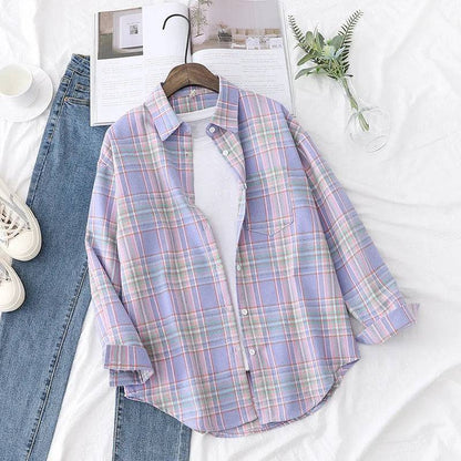 Women's Flannel Plaid Shirt - Xmaker