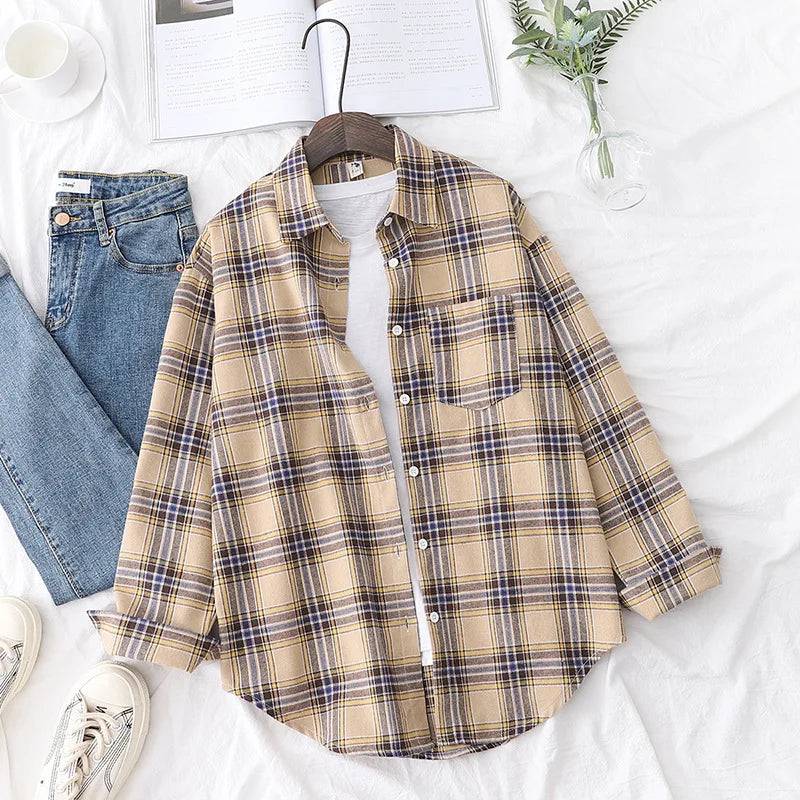 Women's Flannel Plaid Shirt - Xmaker