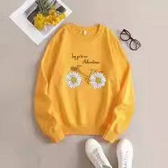 Women's Clothing Printed Crew Neck Sweatshirt - Xmaker