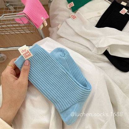 cloth label socks mid-tube socks - Xmaker