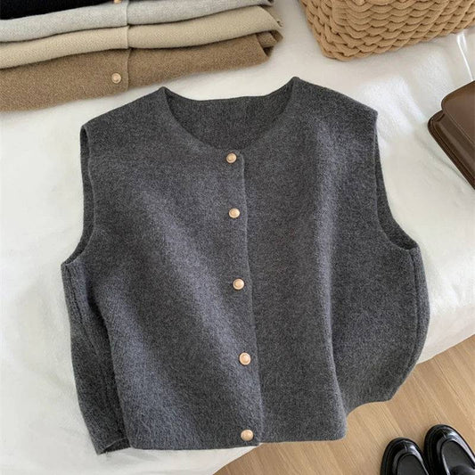 Women Cardigan Knitted Sleeveless