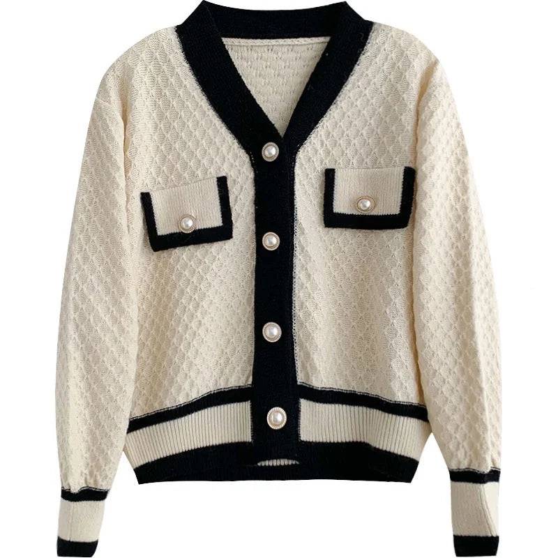 Women's Loose Long-sleeved Knit Sweater Cardigans - Xmaker