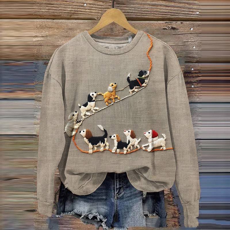 3D Animal Pattern Printed Shading Sweaters Women's Clothing - Xmaker