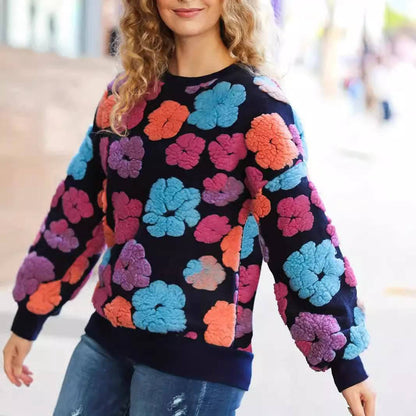 Flower Temperament Sweater - Xmaker