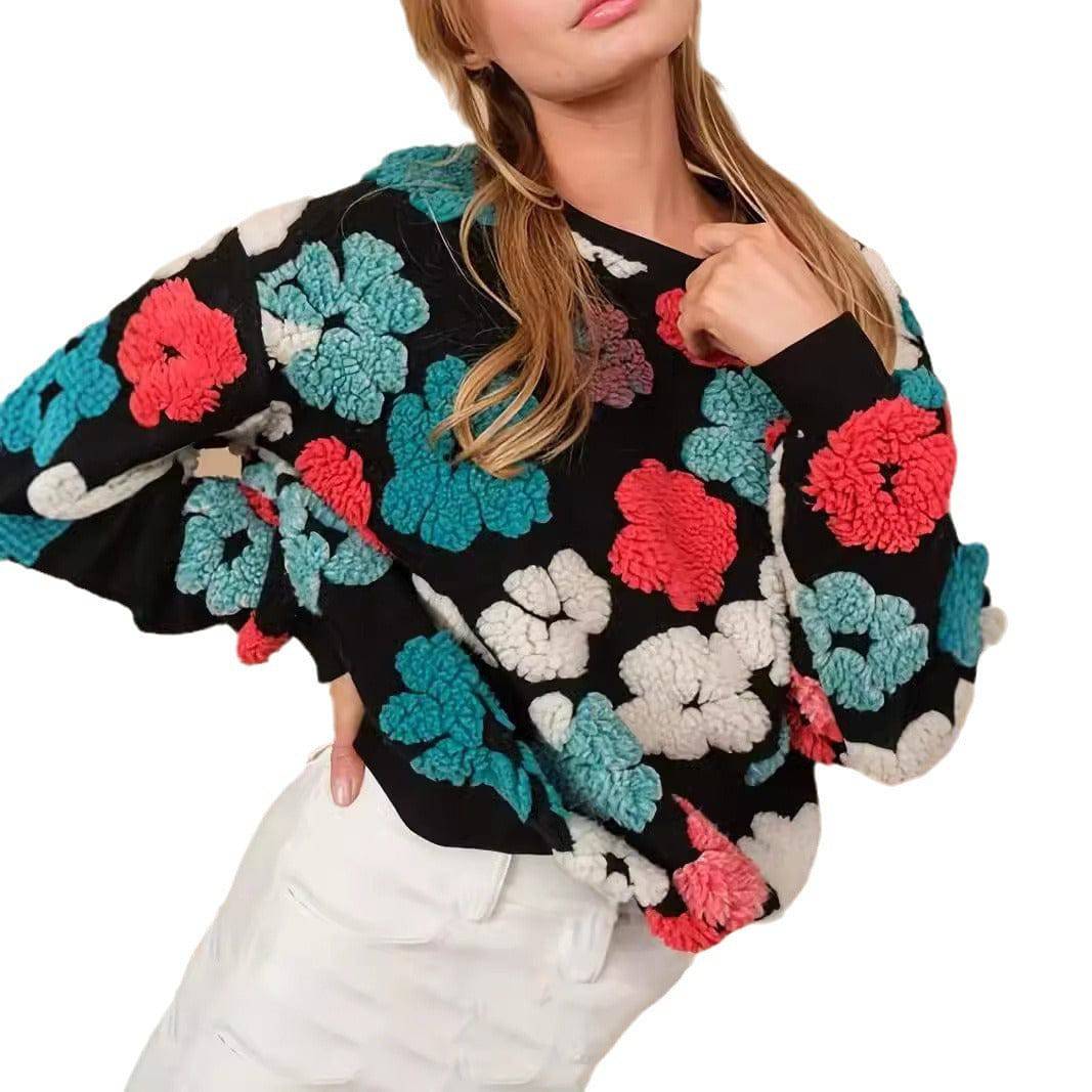 Flower Temperament Sweater - Xmaker