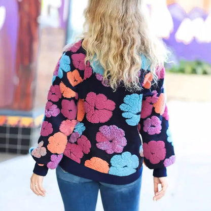 Flower Temperament Sweater - Xmaker