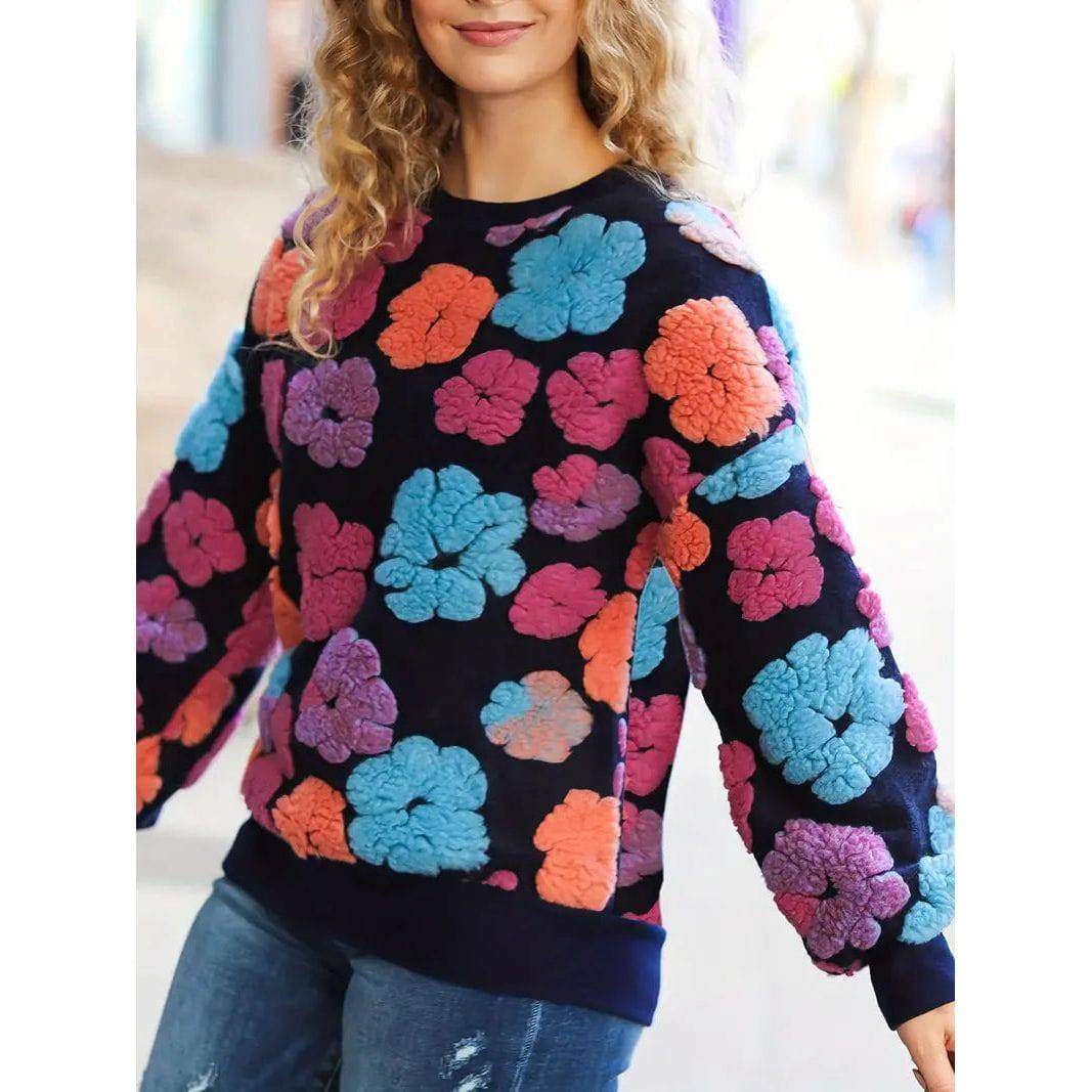 Flower Temperament Sweater - Xmaker