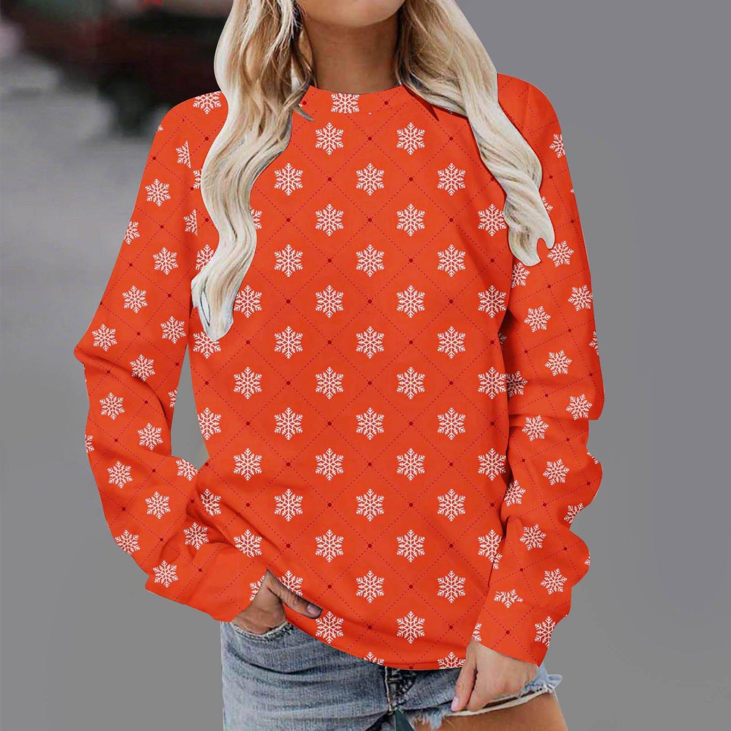 Christmas  Print Round Neck Men's Women's Pullover - Xmaker