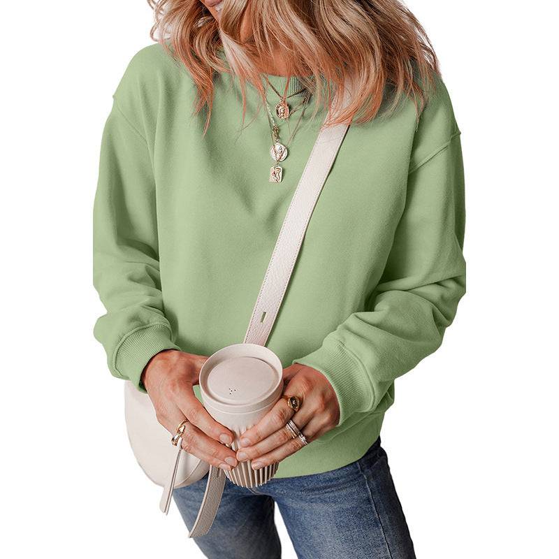 Color Minimal Versatile Pullover Sweater For Women - Xmaker