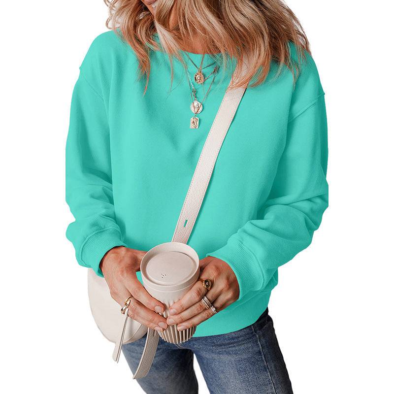 Color Minimal Versatile Pullover Sweater For Women - Xmaker