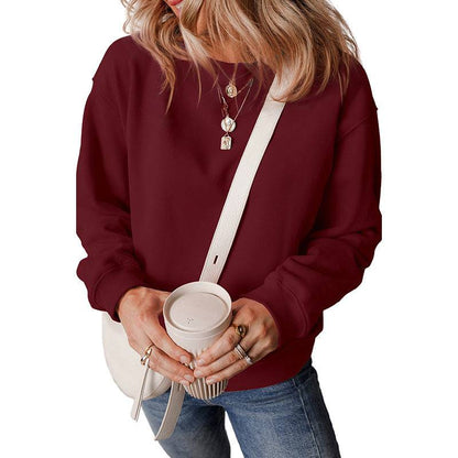 Color Minimal Versatile Pullover Sweater For Women - Xmaker