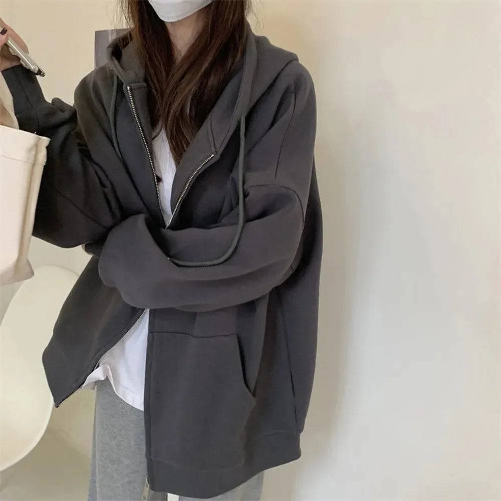 Women  Long Sleeve  Casual Oversized Sweatshirts - Xmaker