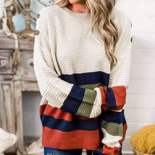 Underneath Half-turtleneck Contrasting Sweater For Women With Knitted Tops For Autumn And Winter - Xmaker