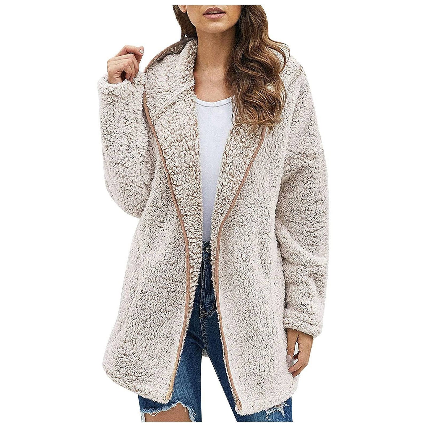 Women Casual Fleece Sweater  Coat - Xmaker