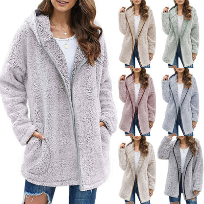 Women Casual Fleece Sweater  Coat - Xmaker