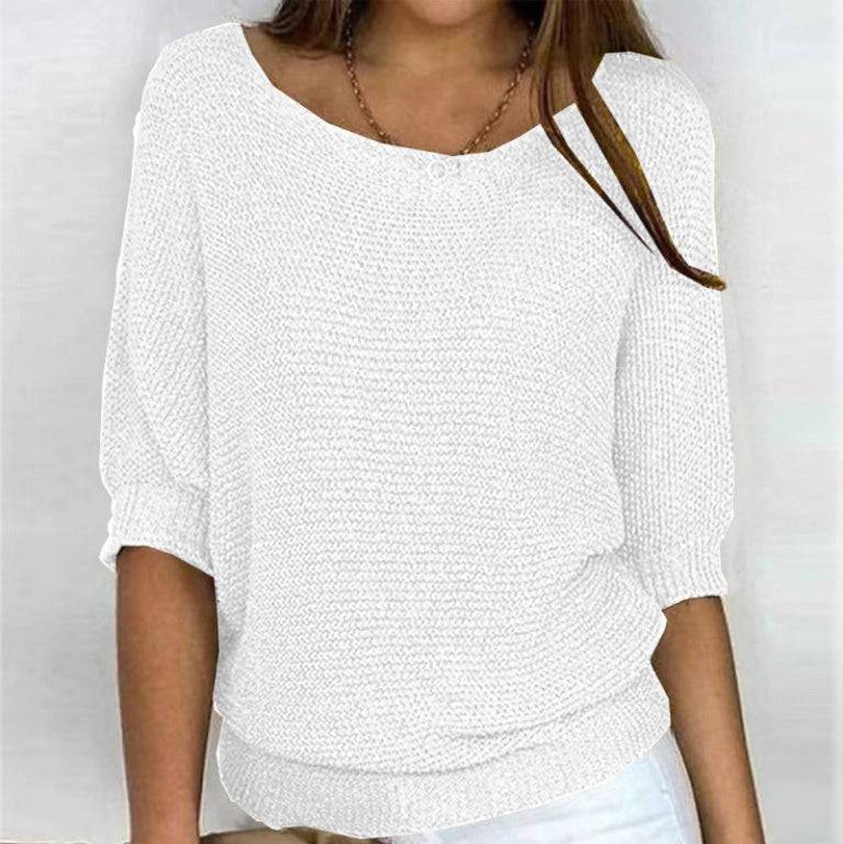 European And American Solid Color Knitwear For Women - Xmaker