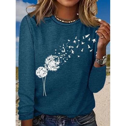 Women's Long Sleeve 3D Printed Crew Neck Sweatshirt - Xmaker