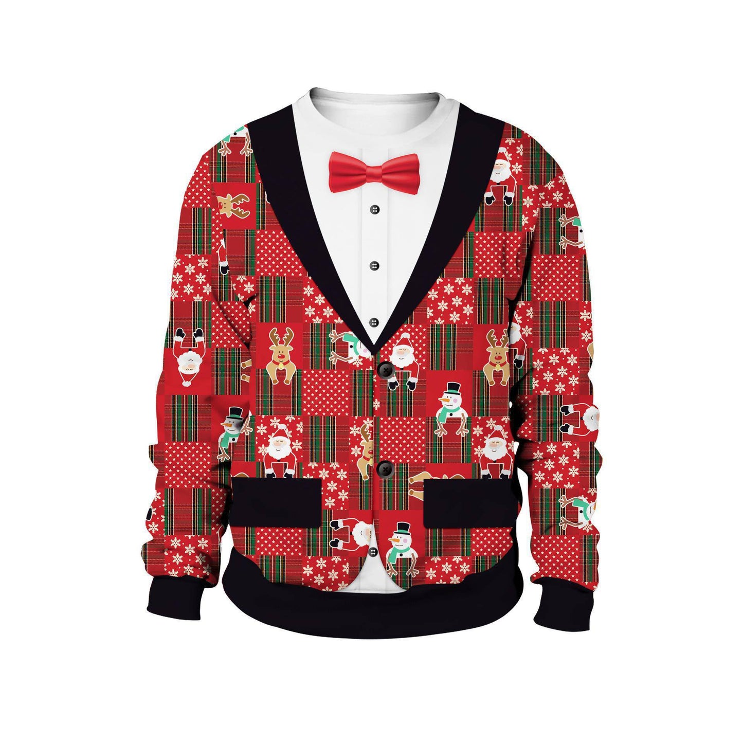 Christmas Clothing Men's And Women's Printed Round Neck Sweater - Xmaker