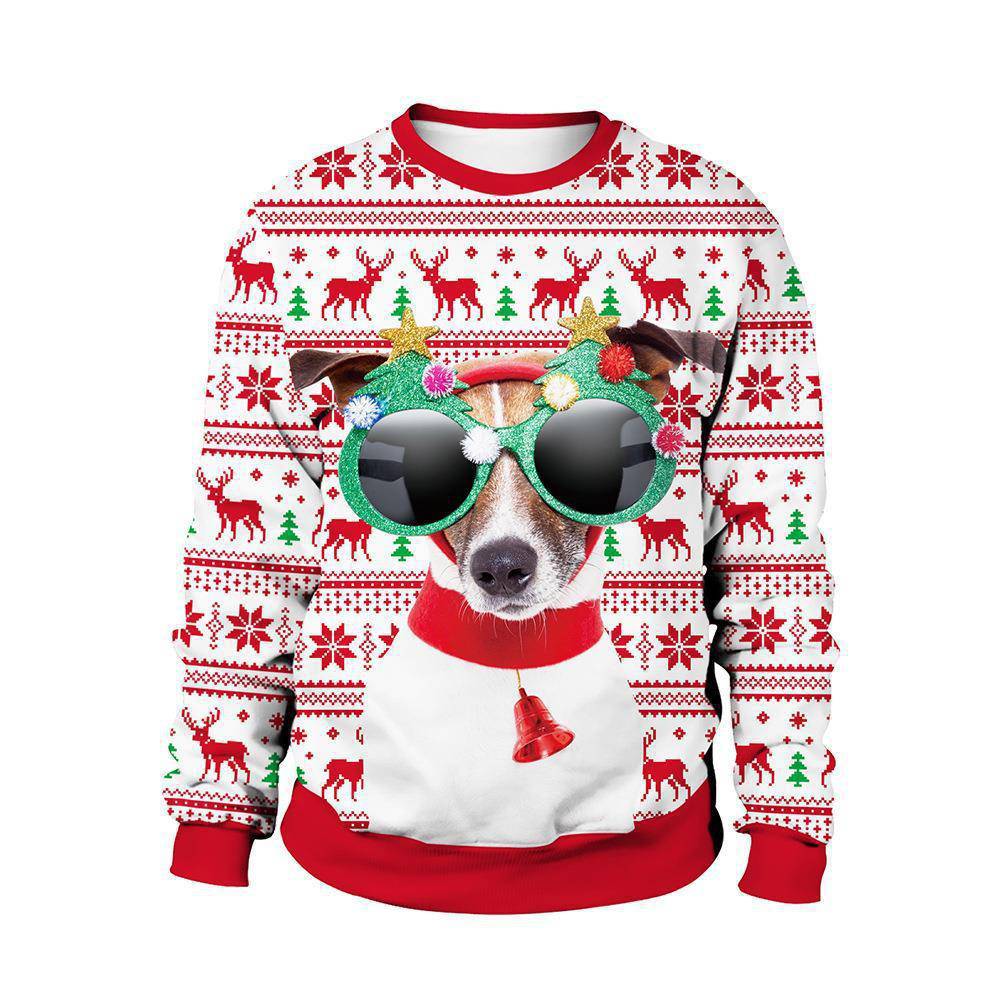 Christmas Clothing Men's And Women's Printed Round Neck Sweater - Xmaker