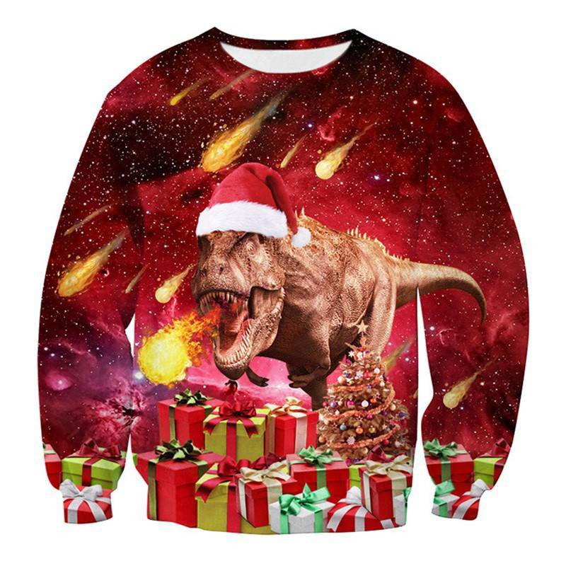 Christmas Clothing Men's And Women's Printed Round Neck Sweater - Xmaker