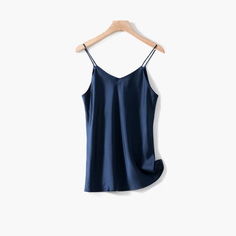 Spaghetti Strap V Neck Tank Tops - Xmaker