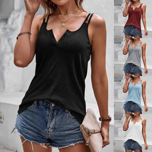 V-neck Camisole Tops For Women Casual Spaghetti Strap Tank Tops - Xmaker