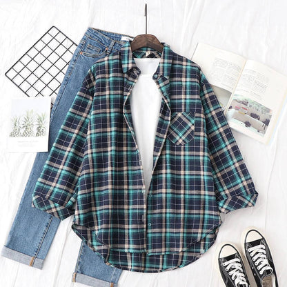 Women's Flannel Plaid Shirt - Xmaker