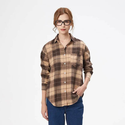 Women's Flannel Plaid Shirt - Xmaker