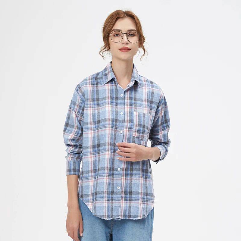 Women's Flannel Plaid Shirt - Xmaker